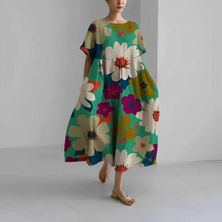 Rosa | Boho-Blumenkleid - Frühling mit verspieltem Chic und Leichtigkeit