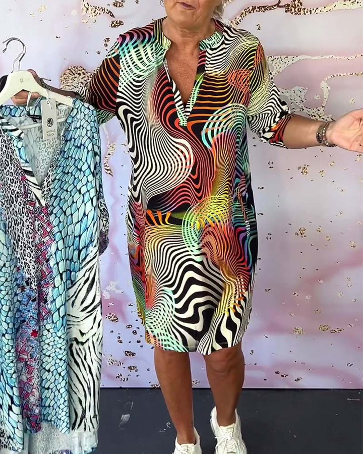Linda | Sommerkleid mit buntem Printmuster