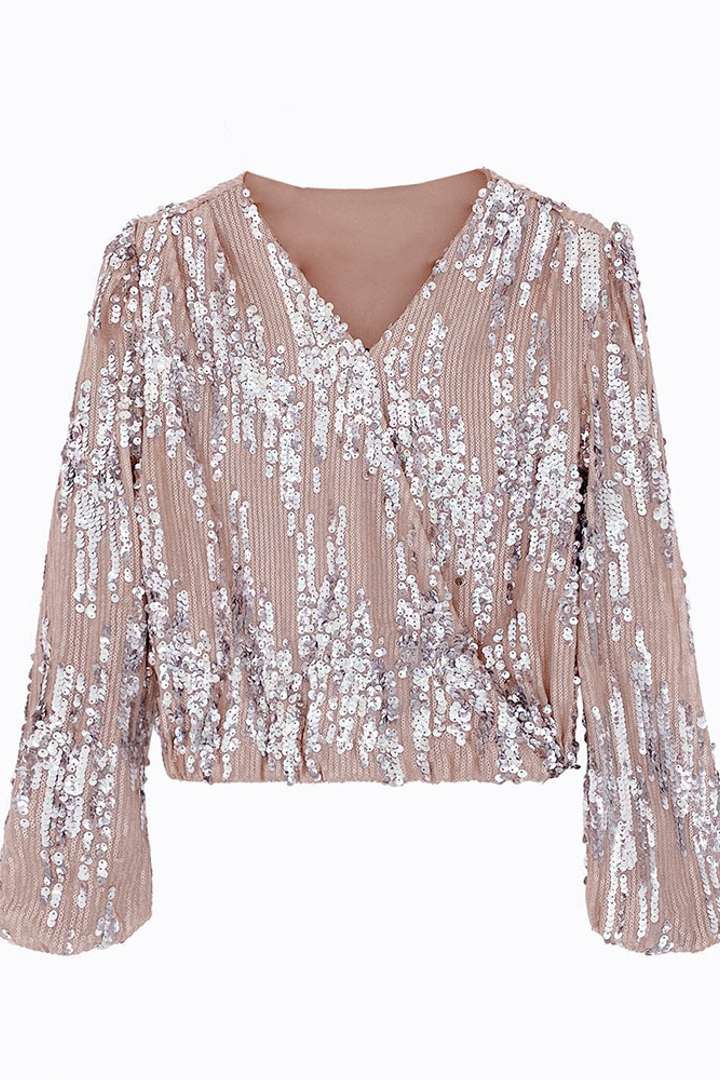 Abend-Top mit glitzernden Pailletten für besondere Anlässe