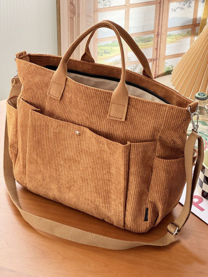 Umhängetasche aus Kord für lässige Alltagslooks