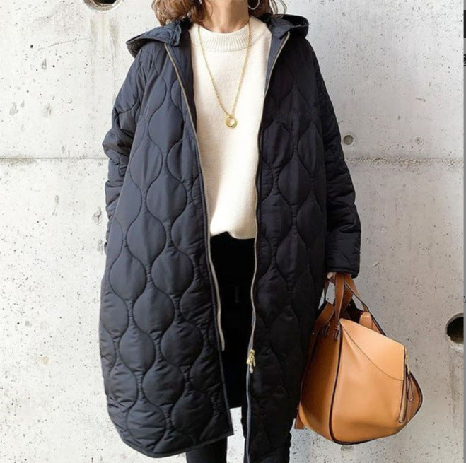 Bivdi | Warmer Damen Steppmantel mit Kapuze