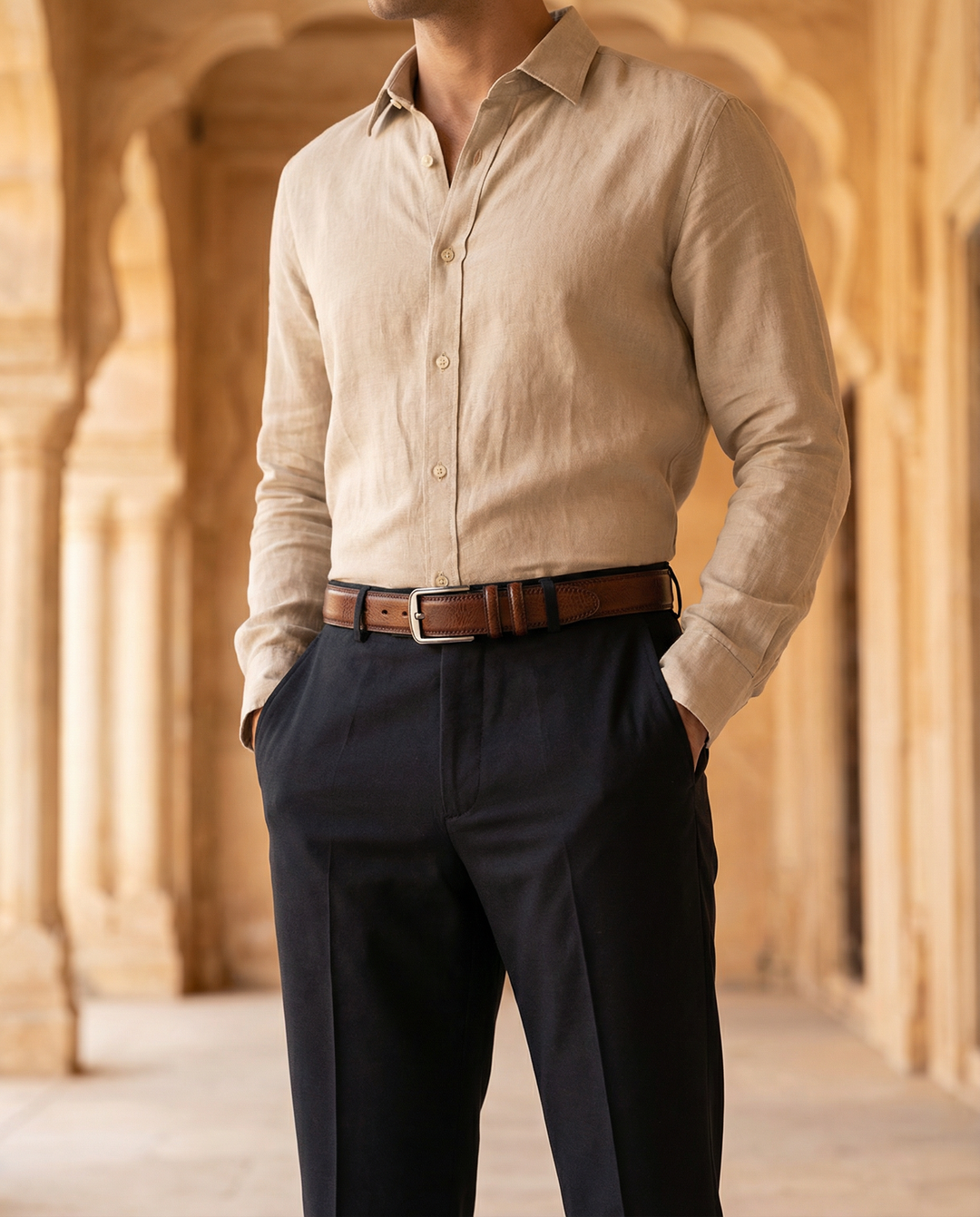 Max | Gürtel aus Rindsleder mit feiner Optik