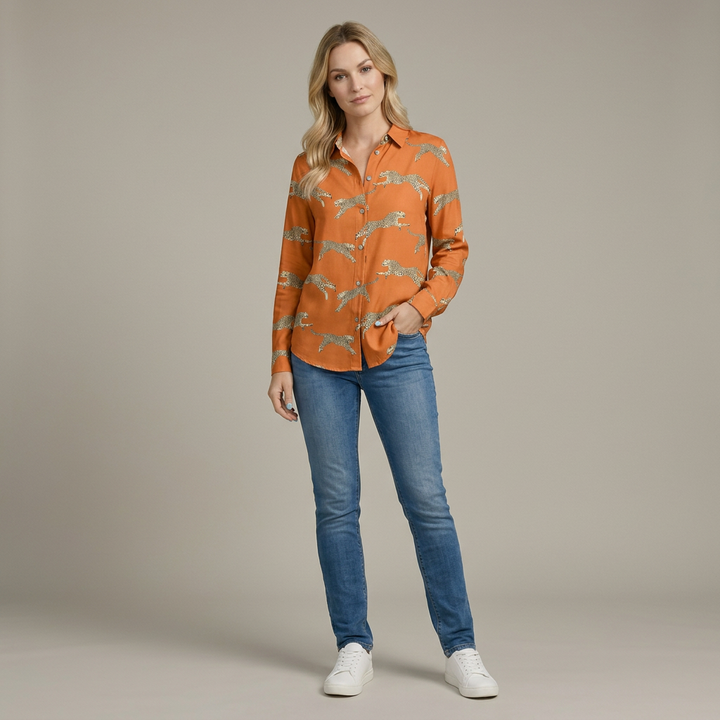 Natalie | Bluse mit buntem Muster in Modernoptik