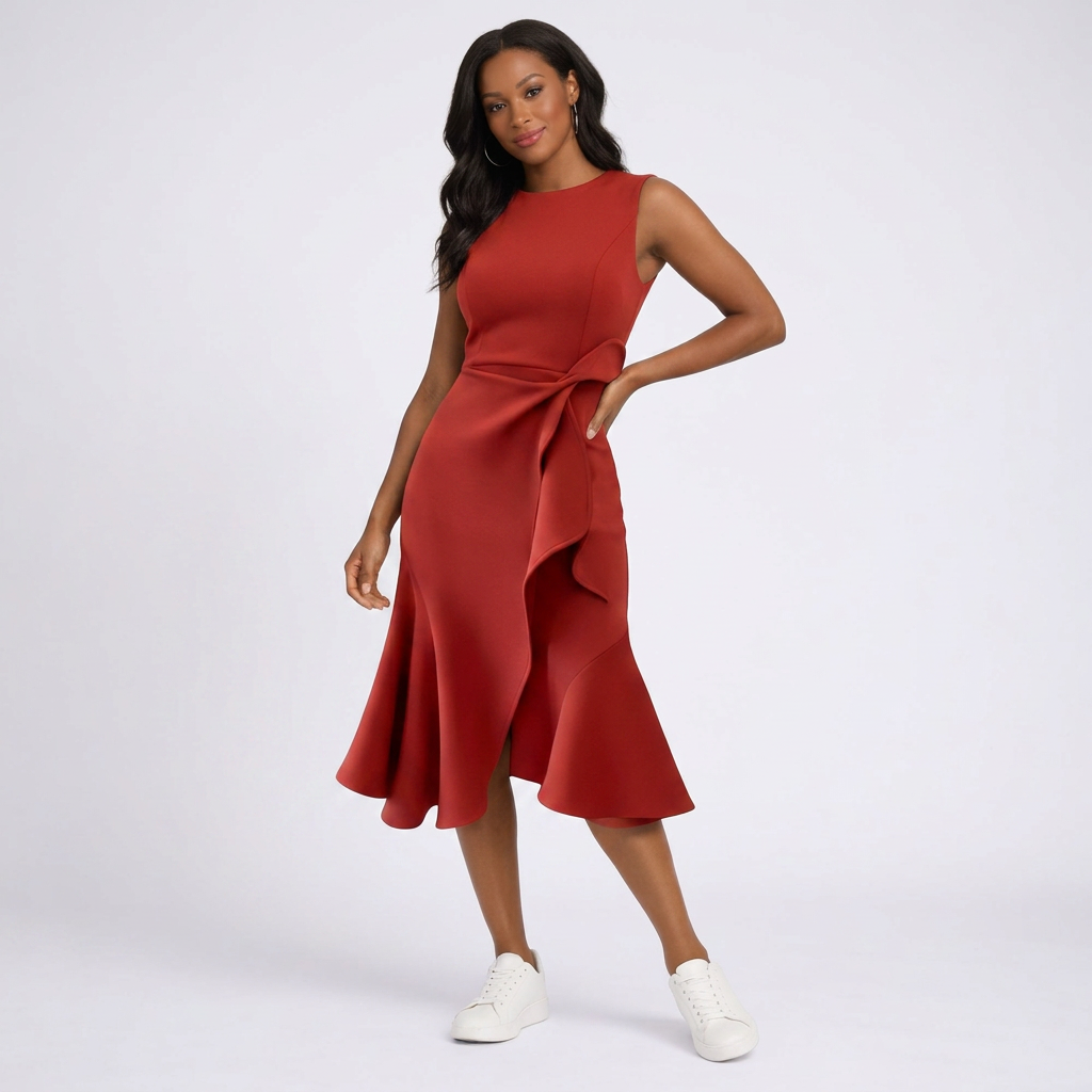 Bianca | Elegantes Midikleid mit modernem Schnitt