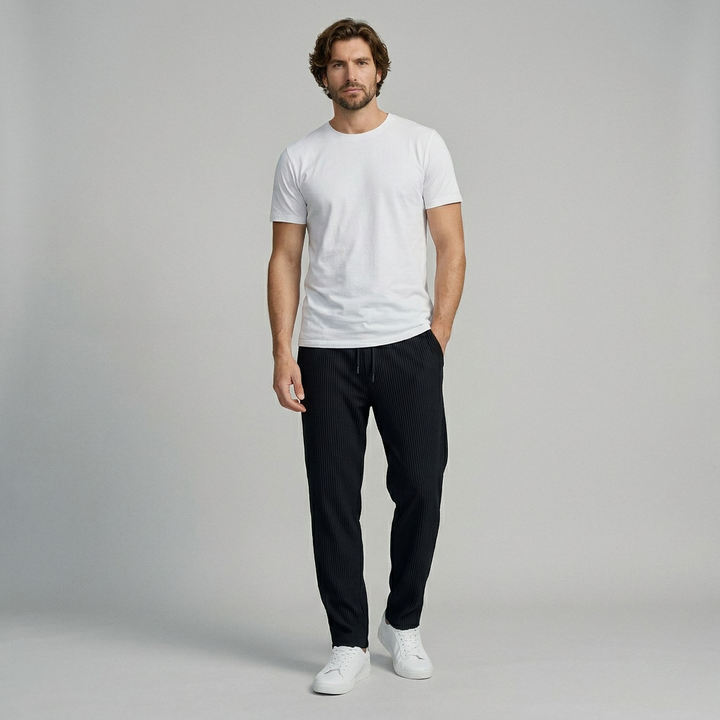 Christophe | Modische Hosen mit weitem Bein und elastischem Bund