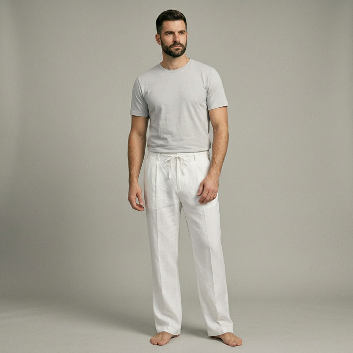 Pieter | Leinenhose in einfarbigem, leichtem Design