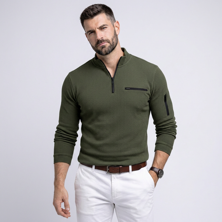 David | Modernes Herren Shirt mit Zip Detail
