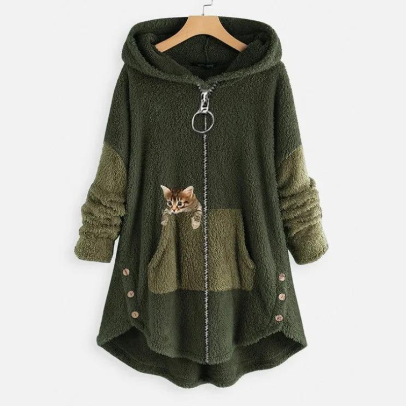 Luna | Flauschiger Winterhoodie mit Kapuze für Damen