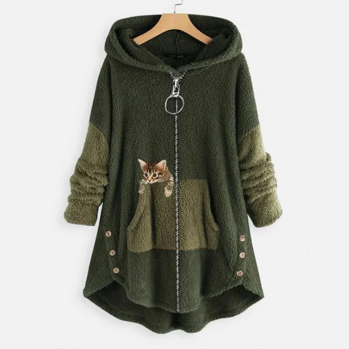 Luna | Flauschiger Winterhoodie mit Kapuze für Damen