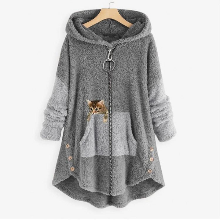 Luna | Flauschiger Winterhoodie mit Kapuze für Damen