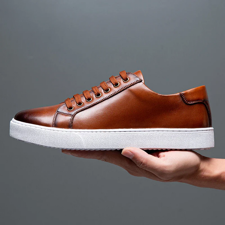 Simon | Hochwertige Herren Leder Sneakers Look