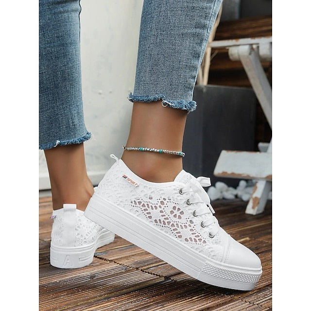 Plateau | Sneakers mit Spitze für Frauen