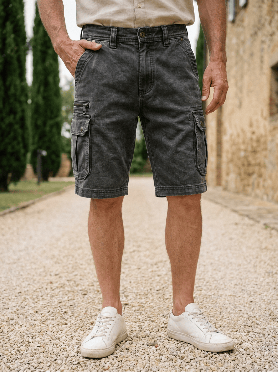 Nico | Denim Cargo Shorts Herren Zeitlos