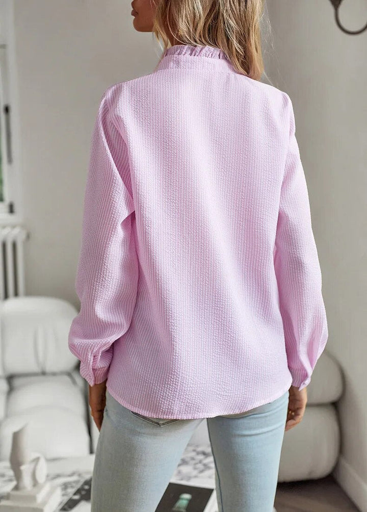 AURORA RUFFLE Langarmhemd im femininen Design