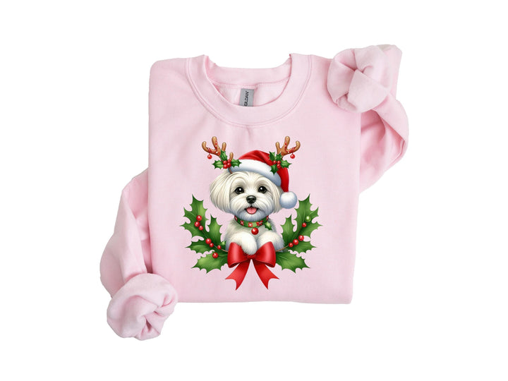 Weihnachtspullover für Hunde mit Malteser-Motiv