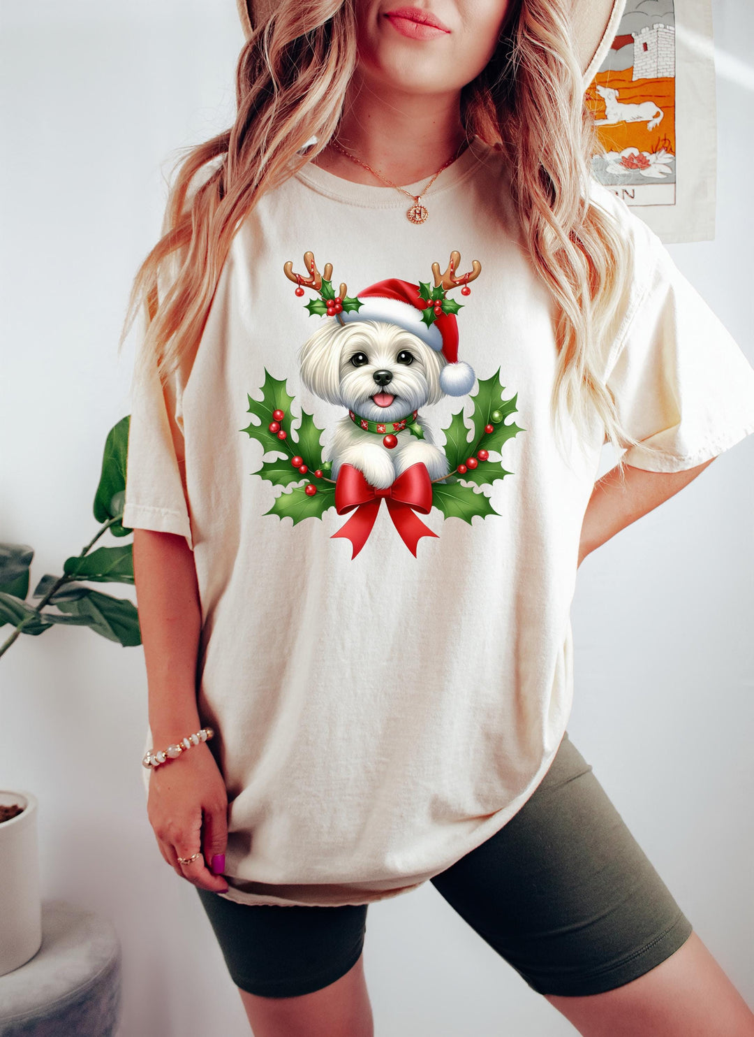 Weihnachtspullover für Hunde mit Malteser-Motiv