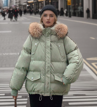 Elina | Wintermantel Damen modern mit kuscheliger Kapuze