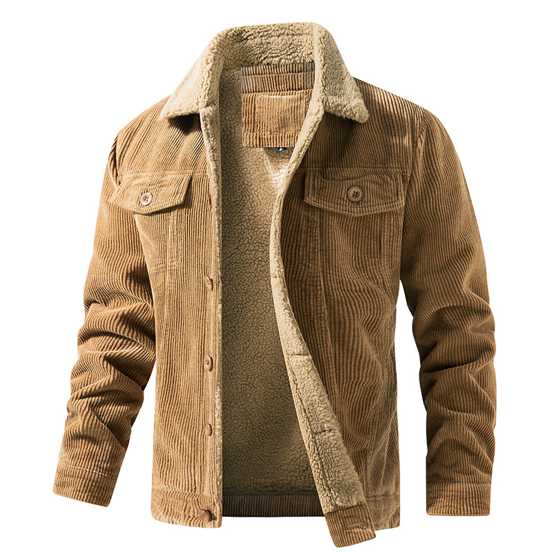 Kuschelige Sherpa-Jacke aus weichem Cordstoff