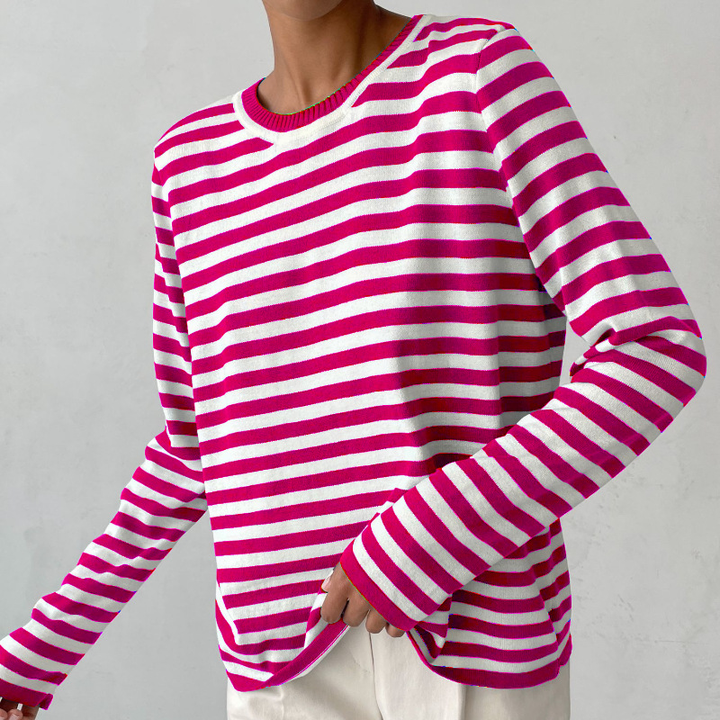 Elegantes gestreiftes T-Shirt | Sommerlich  Leichter Stoff