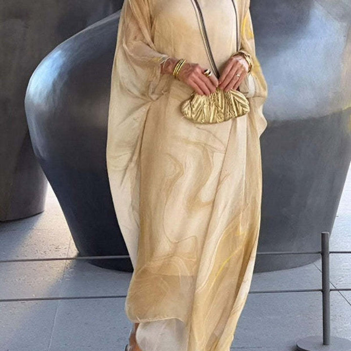 Chiffonkleid mit Marmormuster für Damen
