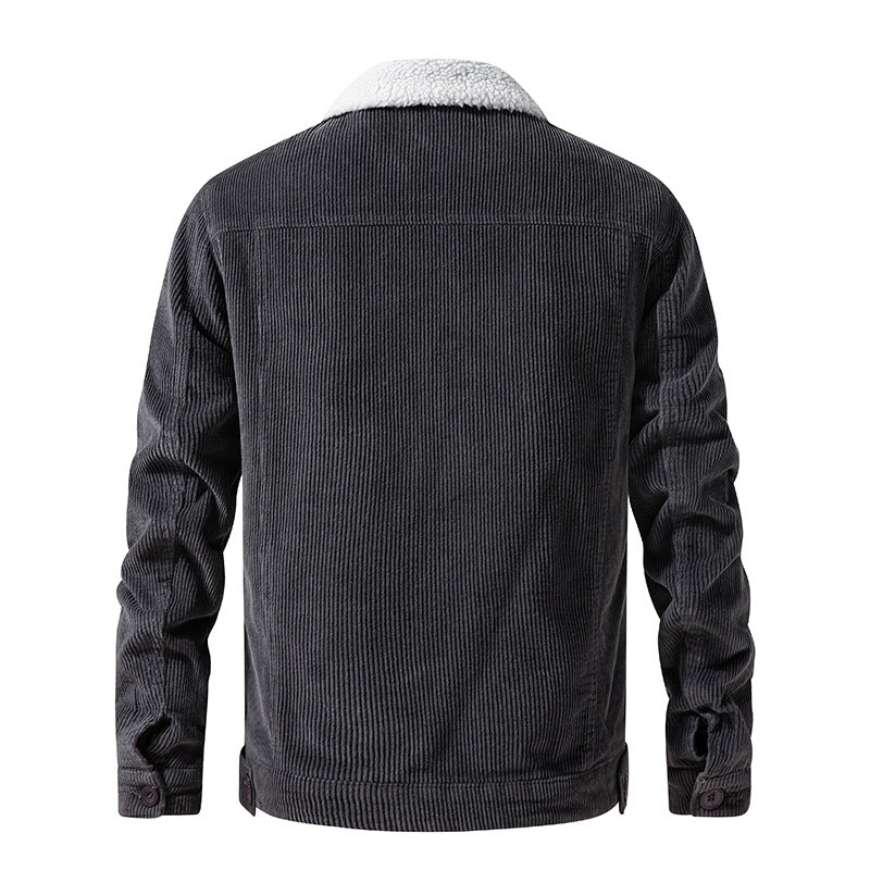 Kuschelige Sherpa-Jacke aus weichem Cordstoff