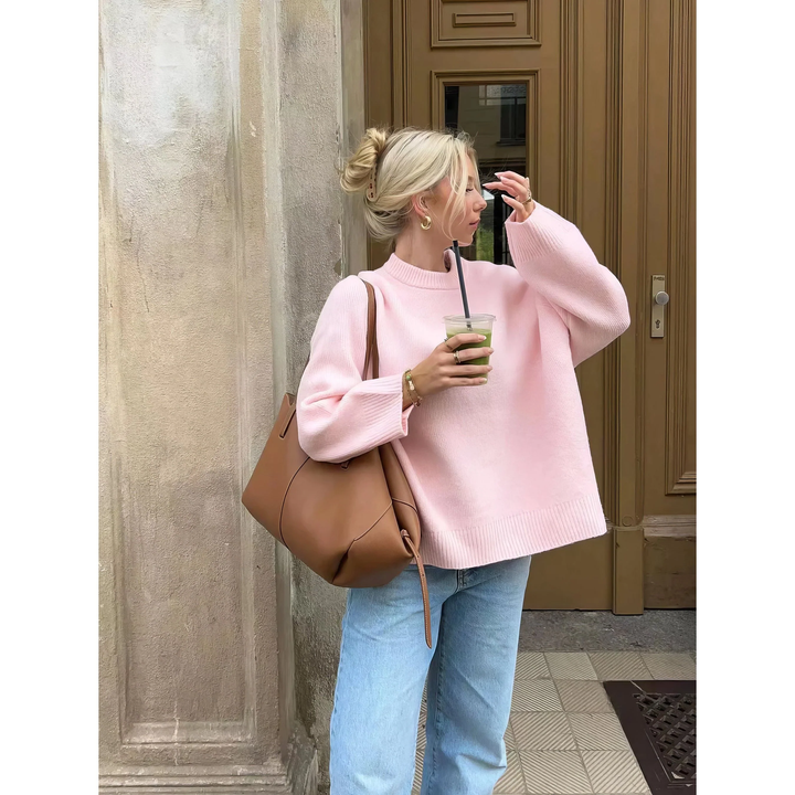 Hanna | Cozy Damen-Pullover pink für Alltag