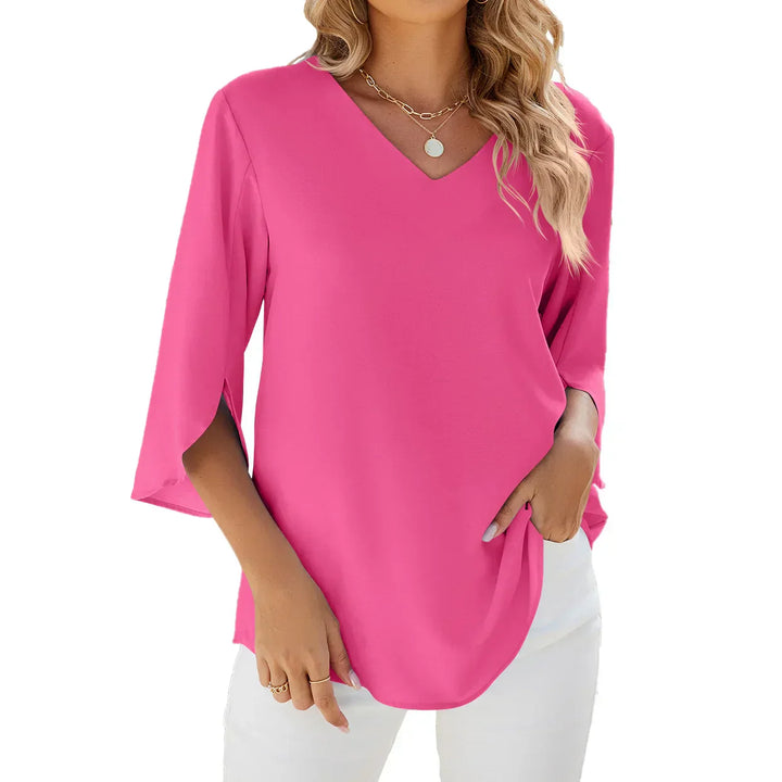 Verna Bluse mit V-Ausschnitt für Büro und Freizeit