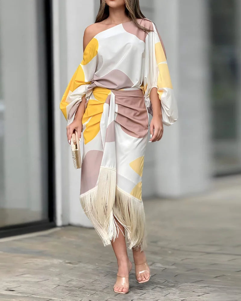 Chantal | Elegantes Ein-Schulter-Kleid