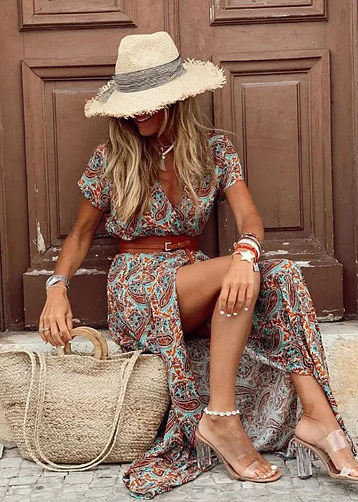Elina | Boho Maxikleid mit elegantem Look