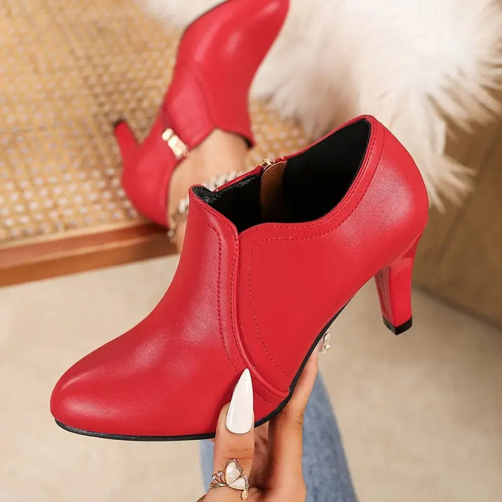 Emilia | Lederstiefel mit seitlichem Reißverschluss