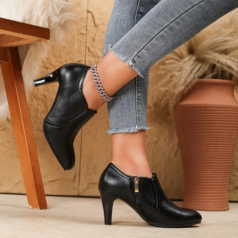 Emilia | Lederstiefel mit seitlichem Reißverschluss