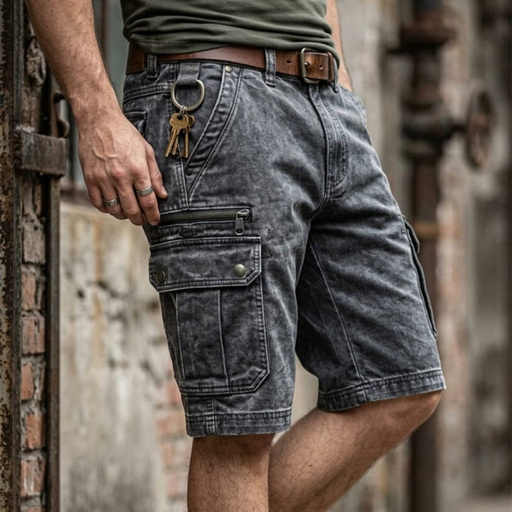 Nico | Denim Cargo Shorts Herren Zeitlos