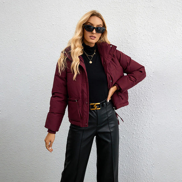 Velina | 2023 Stylische Parkas Kuschelige Jacke mit Reißverschluss für kalte Tage
