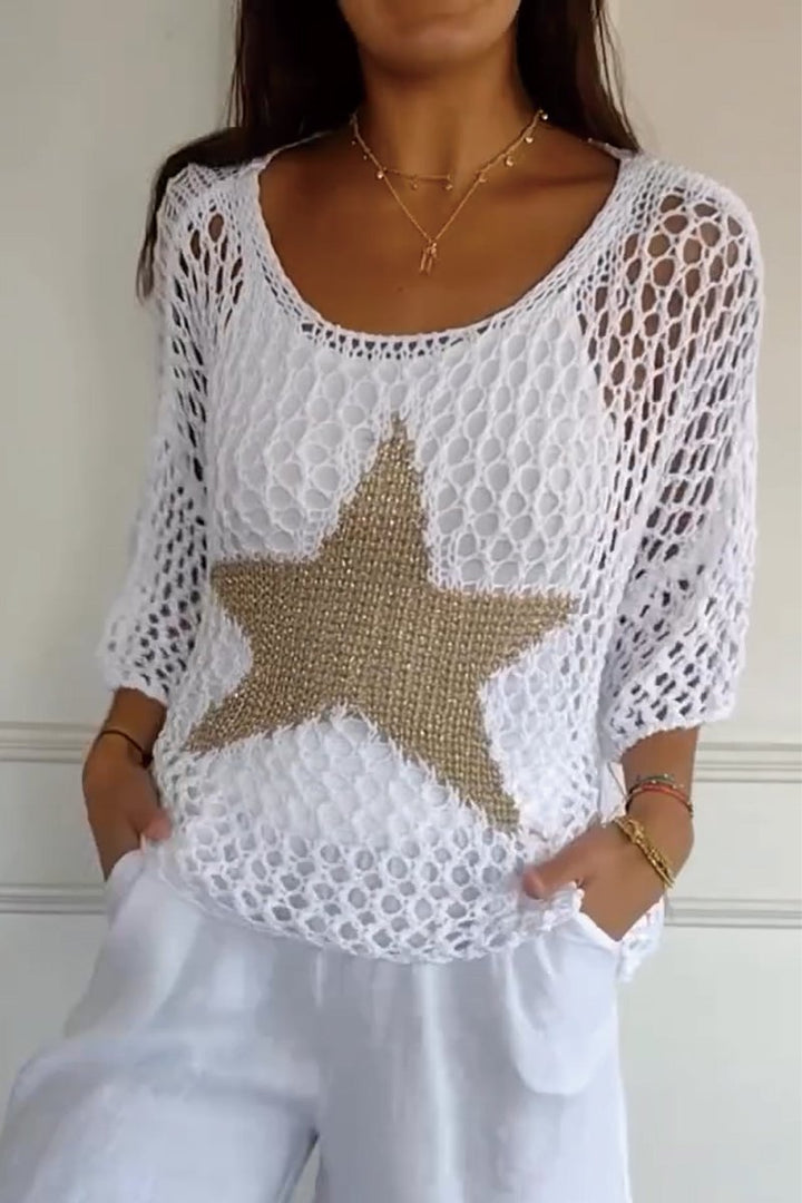 Victoria | Sternenstrickpullover für kuschelige Nächte mit Stil