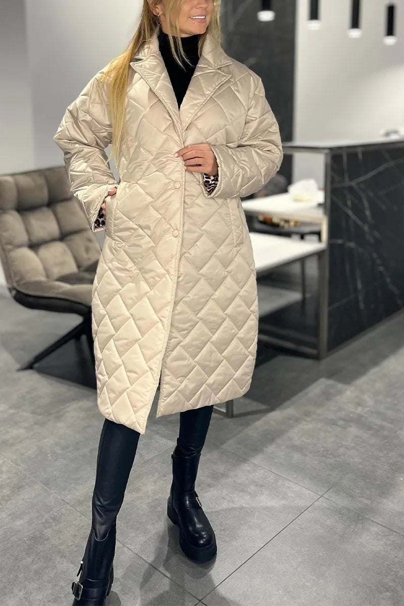 Lina | Stylischer Wendemantel mit weichem Leopardenfutter