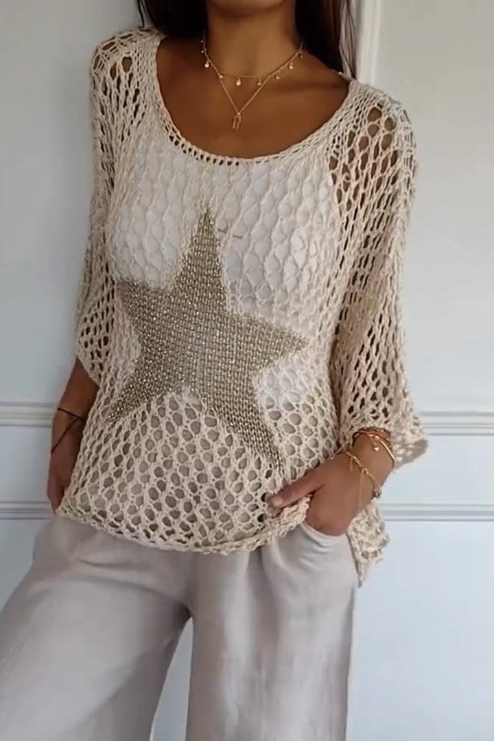 Victoria | Sternenstrickpullover für kuschelige Nächte mit Stil
