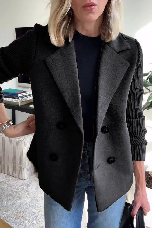 Olivia | Doppelreihiger Strickblazer für elegante Auftritte