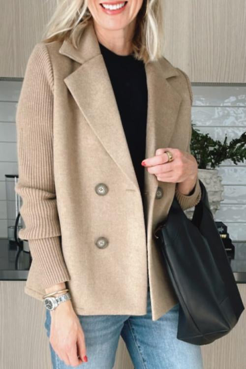 Olivia | Doppelreihiger Strickblazer für elegante Auftritte