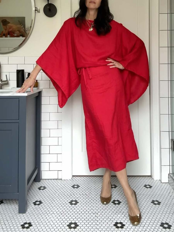Marjon | Luftiges Leinen-Kimono-Kleid