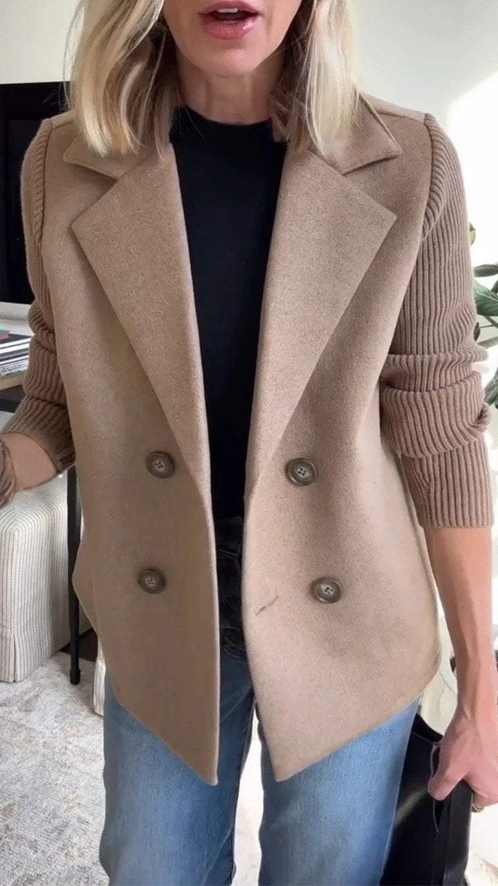 Olivia | Doppelreihiger Strickblazer für elegante Auftritte