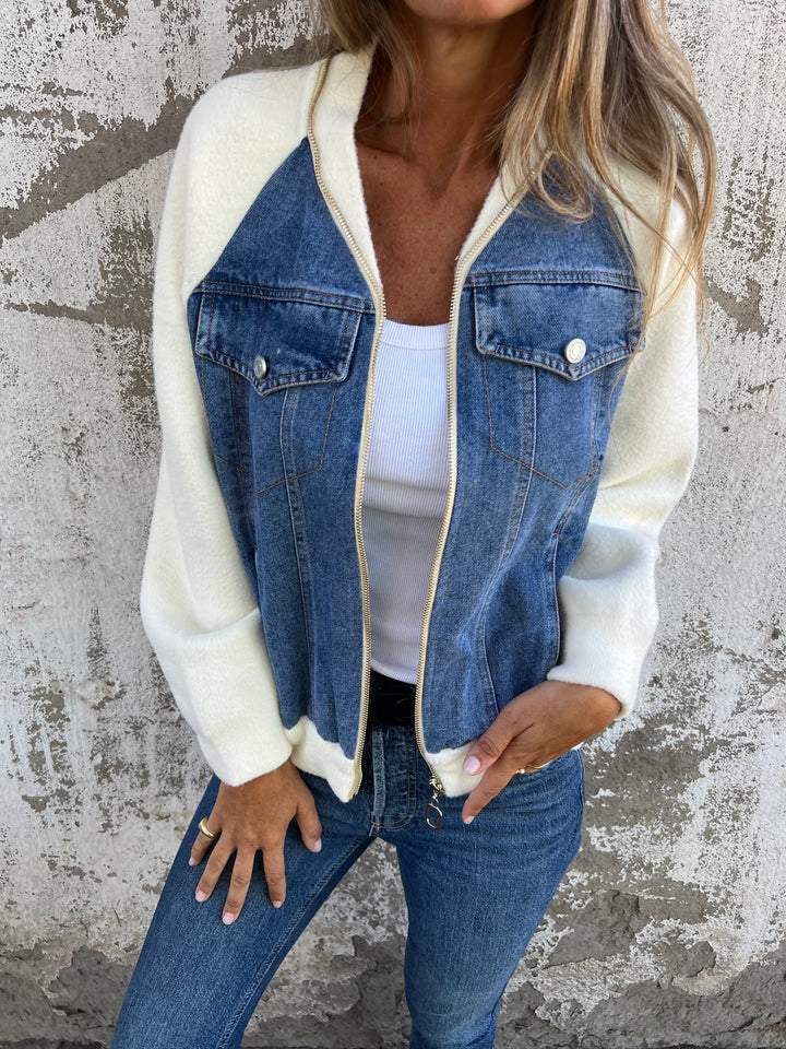 Oliva | Moderne Jacke mit Denim im Urban Look