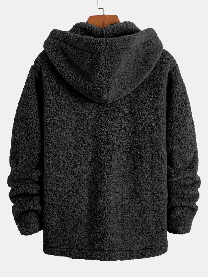 Leon | Warme Teddy-Fleecejacke mit Kapuze für Herren