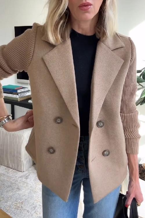 Olivia | Doppelreihiger Strickblazer für elegante Auftritte