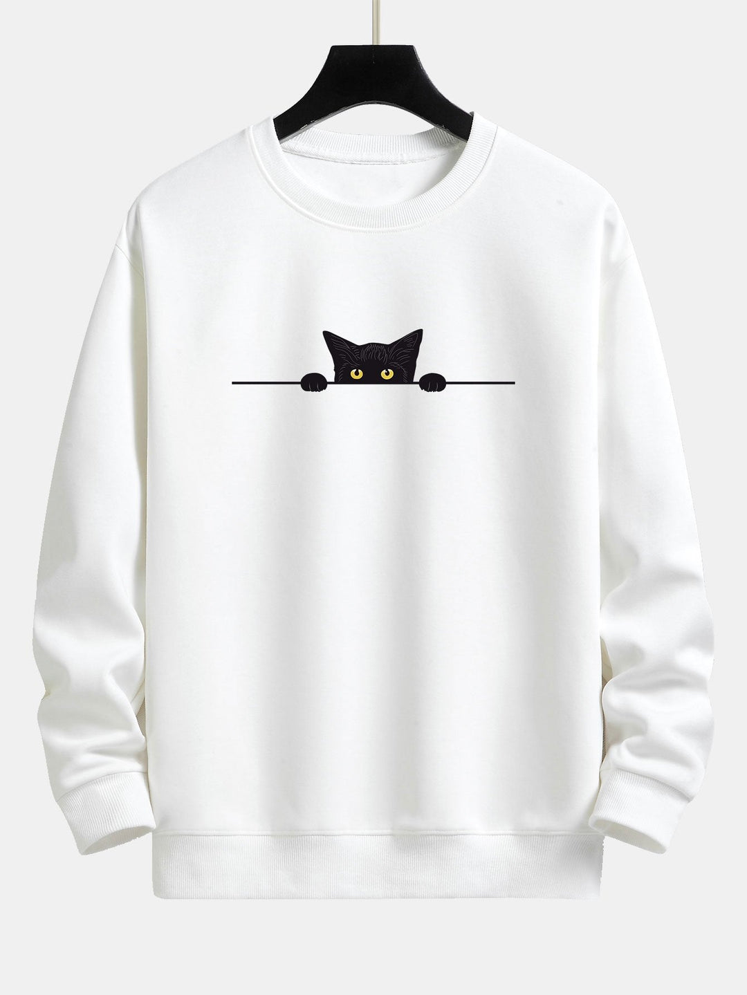 Mimi | Schwarzes Katzensweatshirt in lockerer Passform