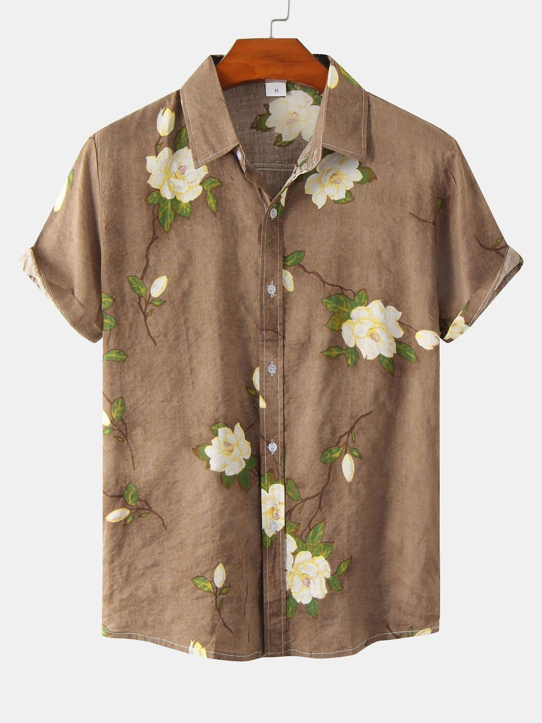 Hemd mit Blumenprint und Knopfleiste Damen