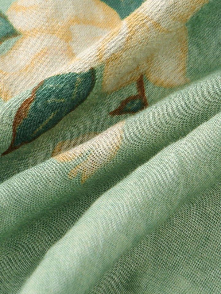 Hemd mit Blumenprint und Knopfleiste Damen