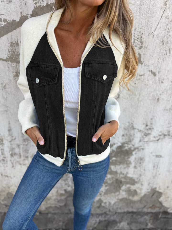 Oliva | Moderne Jacke mit Denim im Urban Look