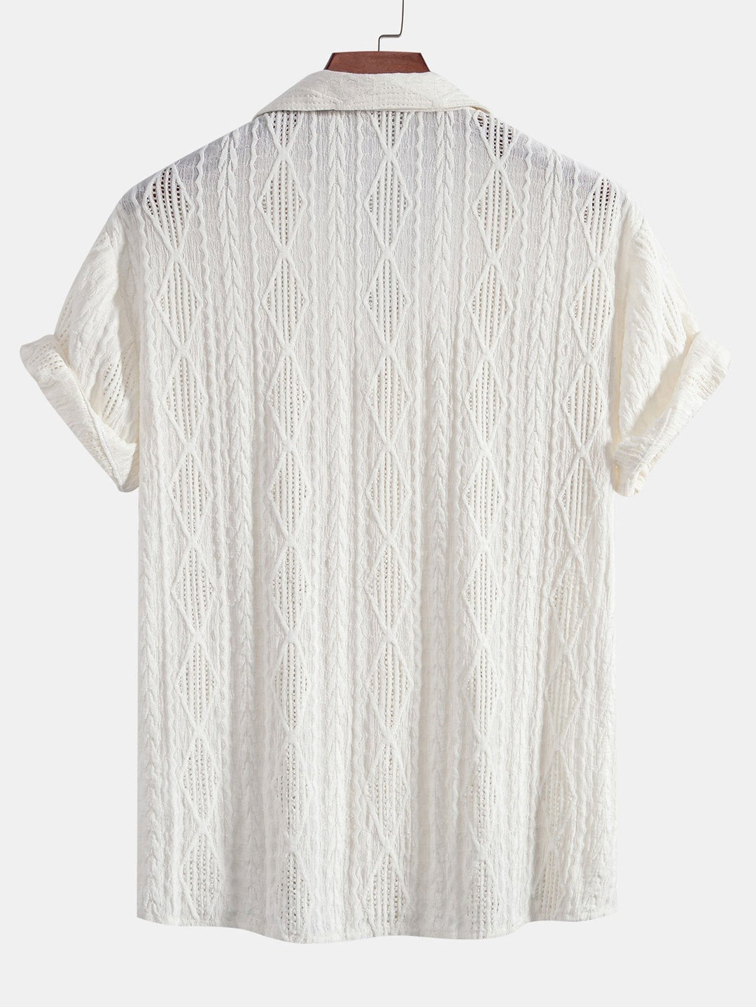 Kubanisches Hemd mit Jacquard-Muster