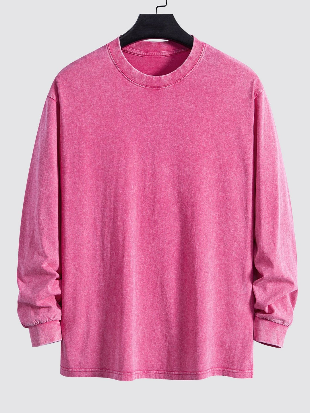 Lewis | Langarmshirt mit gewaschenem Used-Look Finish