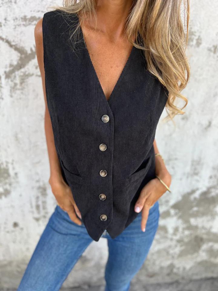 Eva | Beige Blusenweste für stilvolle Outfits